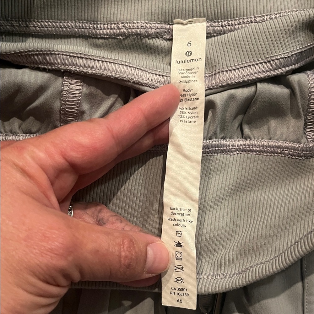 LULULEMON Light gray Ribbed Drawstring Joggers - Picture 8 of 13